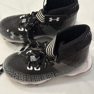 Under Armour Black and White Sneakers with Mesh Upper